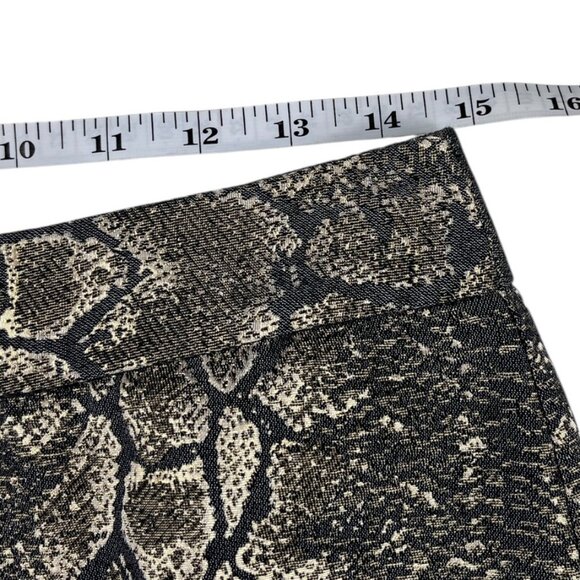 Worthington Metallic Gold Snakeskin Print Lined Skirt Size 4 - Picture 5 of 16
